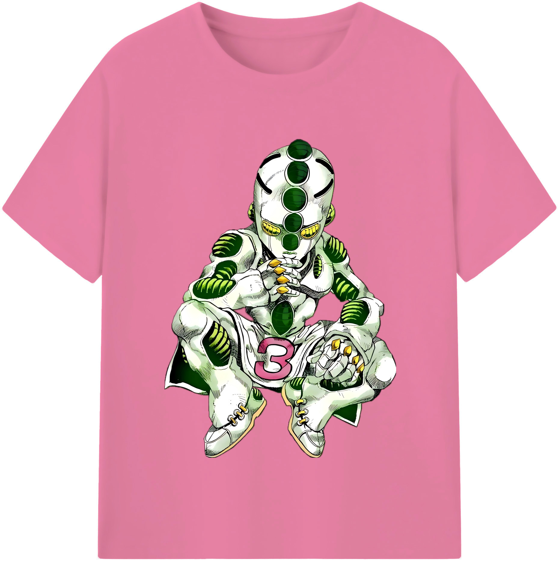 （画像用） ジョジョの奇妙な冒険 広瀨康一 JoJo's Bizarre Adventure Hirose Koichi 綿100％半袖Tシャツ（フロントプリント）